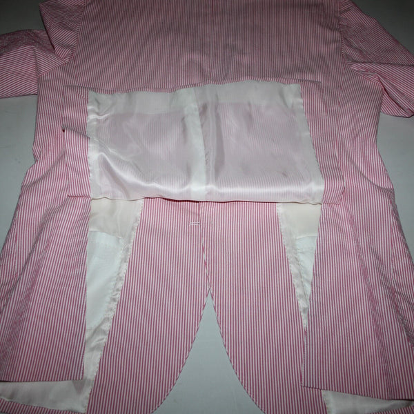 Mabro Bott Cli Givency Sz 52 R? Pink White Striped 100% Bemberg Blazer Jacket