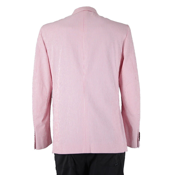 Mabro Bott Cli Givency Sz 52 R? Pink White Striped 100% Bemberg Blazer Jacket