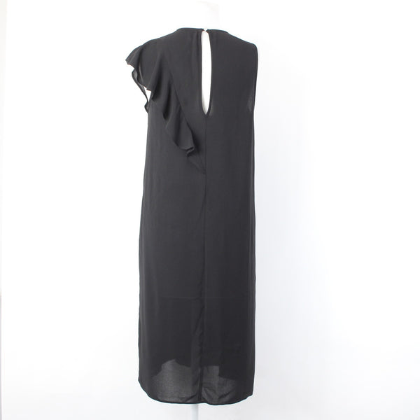 Rachael Roy Dress NEW $99 Sz S Black Draped Lined 100% Polyester Dress