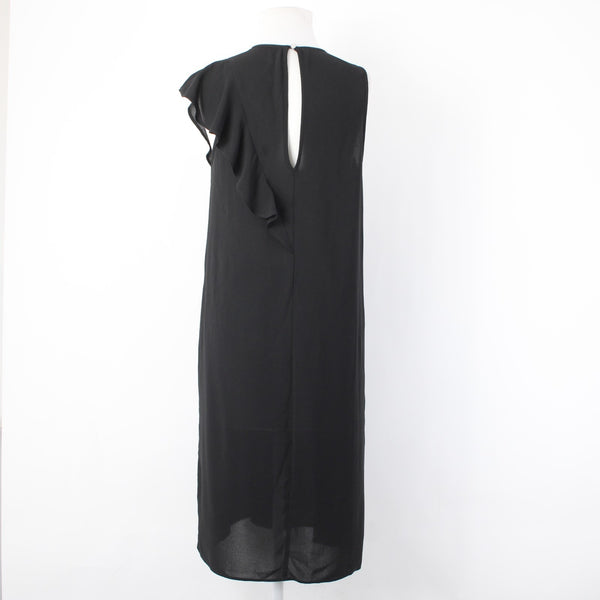 Rachael Roy Dress NEW $99 Sz S Black Draped Lined 100% Polyester Dress