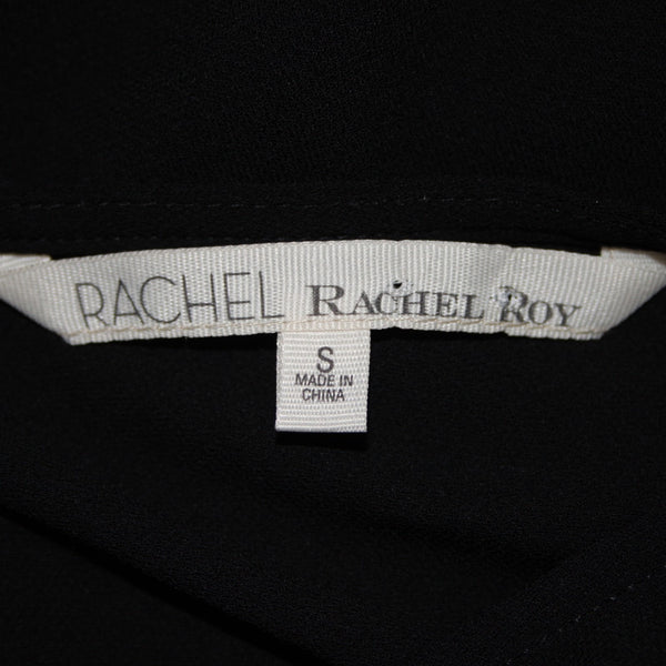 Rachael Roy Dress NEW $99 Sz S Black Draped Lined 100% Polyester Dress