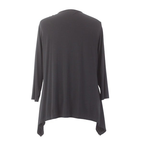 Gardy Top Sz XL Black Heels Perfume Rhinestone Embellished Cotton Top
