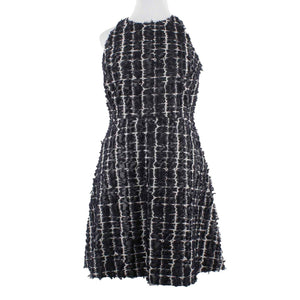 Banana Republic NEW $148 Sz 14 Navy Blue Multi Lined Poly Cotton Dress