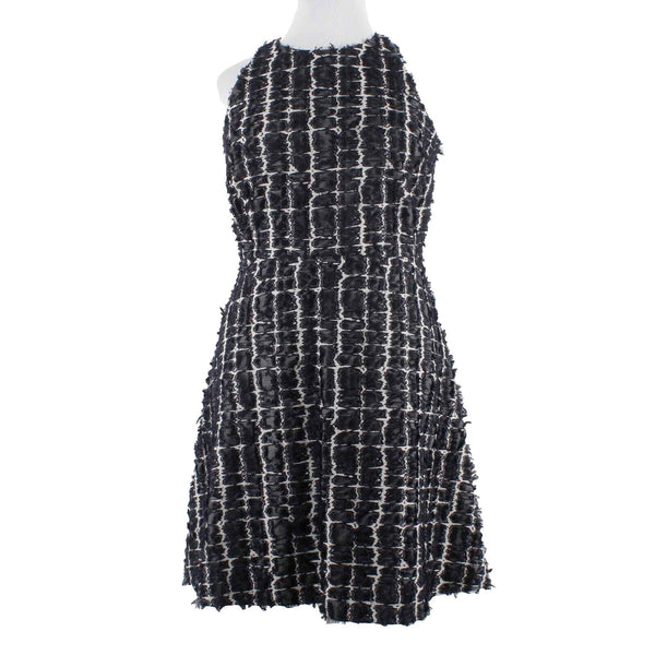 Banana Republic NEW $148 Sz 14 Navy Blue Multi Lined Poly Cotton Dress