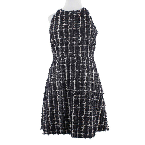 Banana Republic NEW $148 Sz 14 Navy Blue Multi Lined Poly Cotton Dress