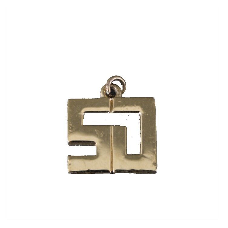 St John Goldtone Logo 1" Pendant Garment Zipper Pull