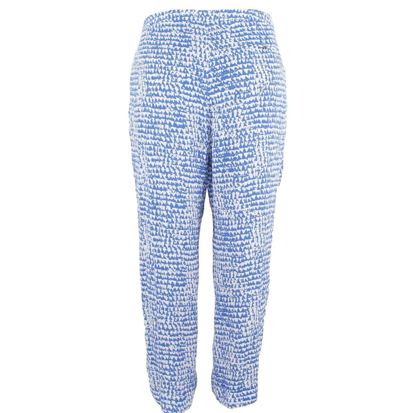Violeta by Mango NEW Sz XL x 28 White Blue Pockets 100% Viscose Pant