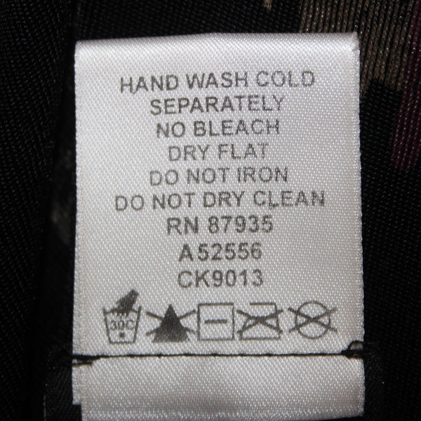 Citiknits Pant Sz 1X x 30 Black Tan Printed Straight Leg Pull On Acetate Pant