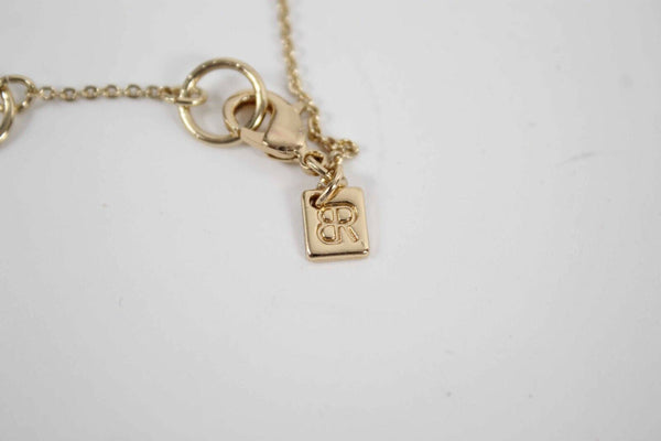 Banana Republic NEW $58 30" Goldtone Station Peach Rhinestone Necklace