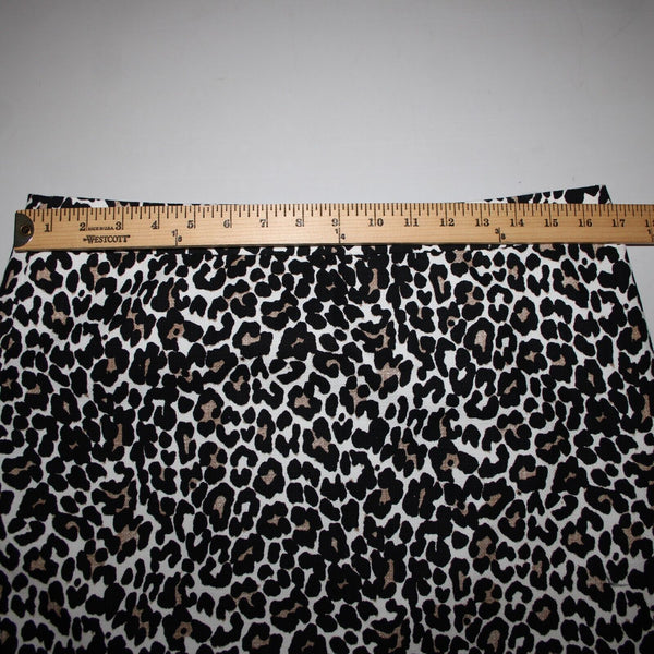 J Crew NEW $85 The Pencil Skirt Sz 10 Black White Animal Print 100% Cotton Skirt