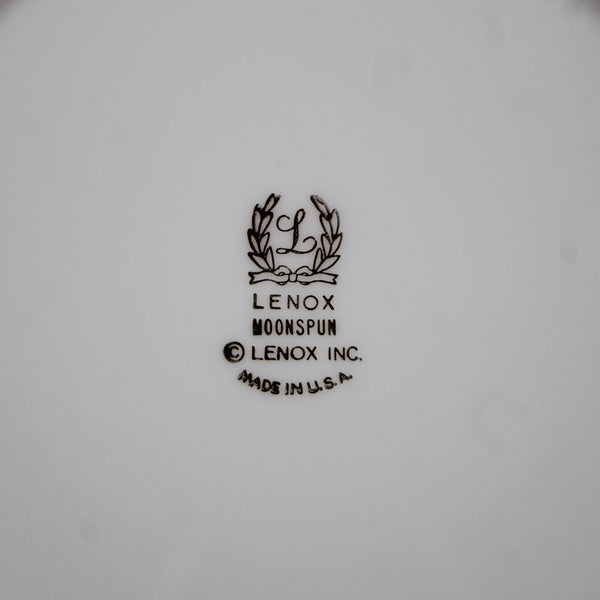 Lenox Moonspun Cream White Silver Platinum? Floral Design China 6.5" Plate