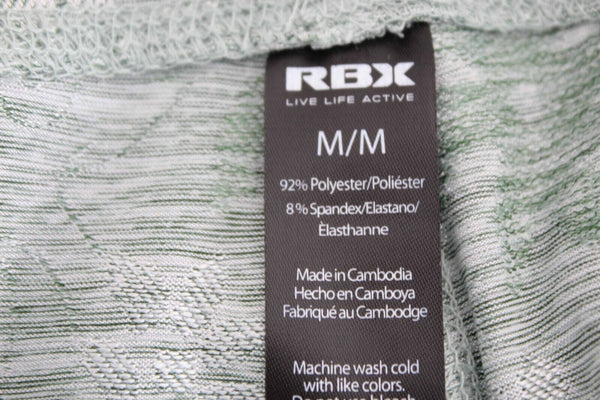 RBX NEW $58 Sz M x 22.5 Moss Multi Floral Texture Poly Blend Capri Legging