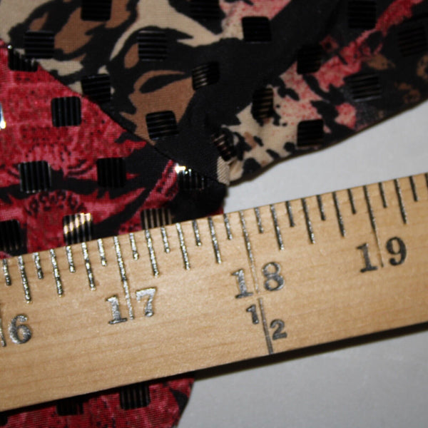 Frank Lyman Sz 8 Black Burgundy Multi Paillette Keyhole Neck Polyester Dress