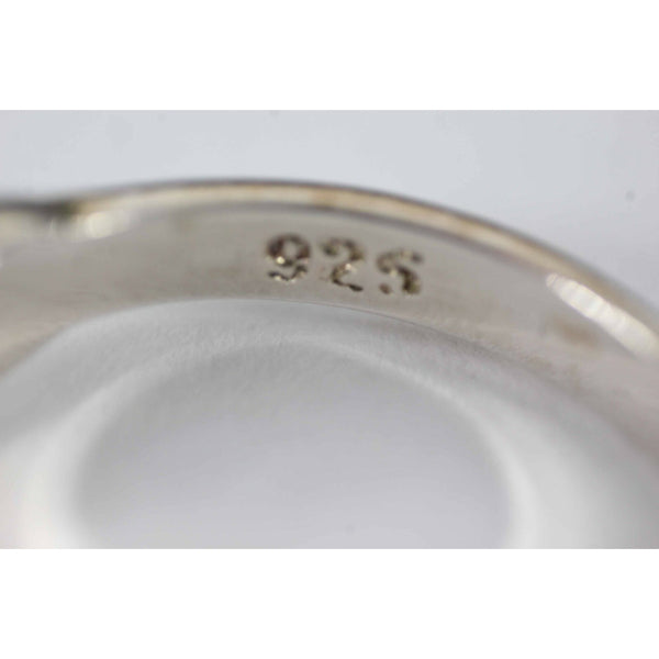 Sterling Silver Sz 8 Double Heart Infinity Ring