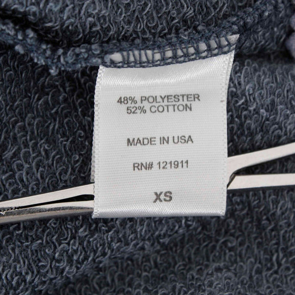 LNA Sz XS Navy Blue Oversize Hi Lo Side Zip Ombre Poly Cotton Blend Top