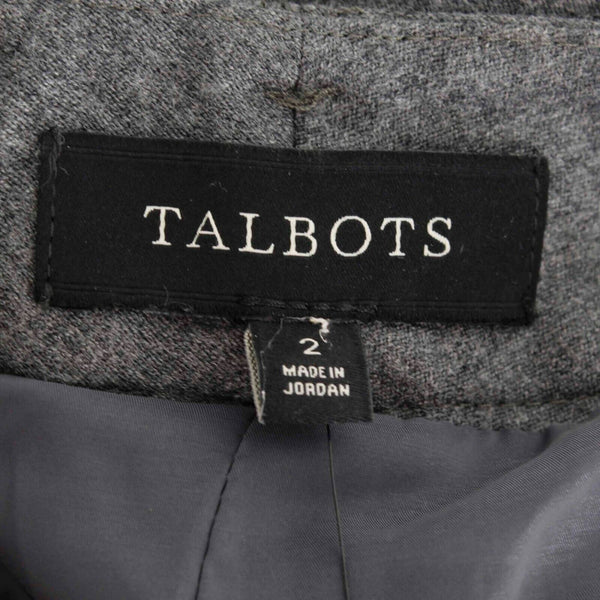 Talbots NEW Sz 2 x 31.5 Gray Wool Blend Straight Hip Thigh Trouser Pant