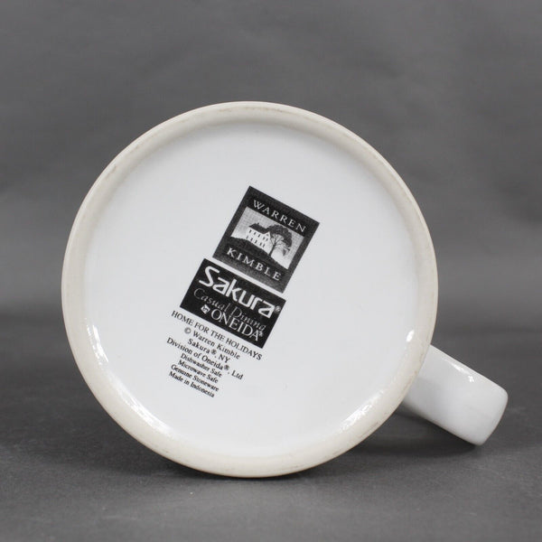 Warren Kimble Sakura 3.5" Home For The Holidays 2001 Bird Houses Coffee Cup
