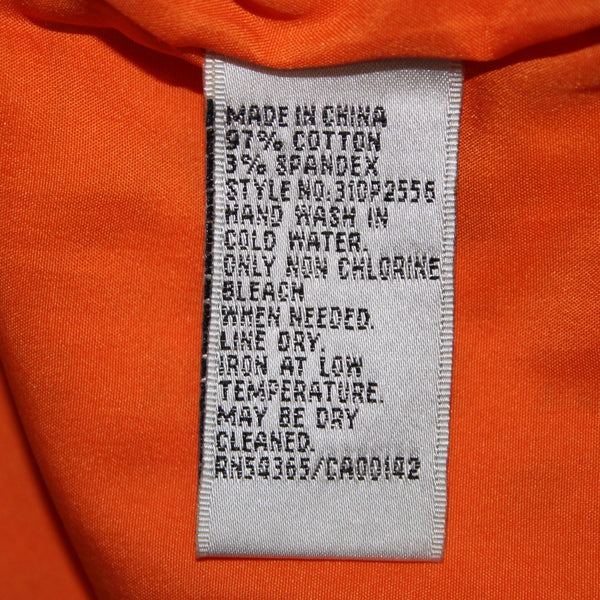 Peter Nygard Dress Sz 8P Orange Green Multi Color Lined Sleeveless Cotton Dress