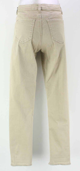 Ashley Mason NEW $29 Sz 26 X 27.5 Tan Button Destroyed Cotton Blend Jean