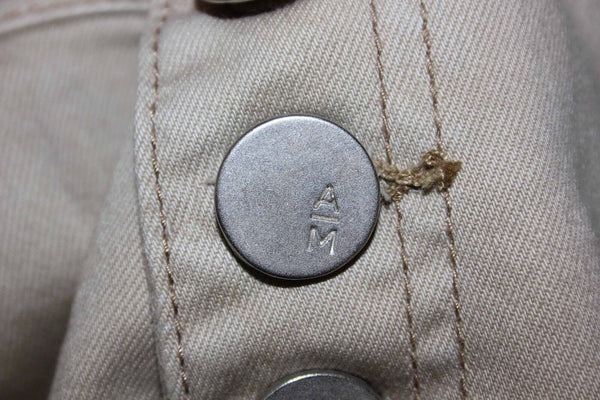 Ashley Mason NEW $29 Sz 26 X 27.5 Tan Button Destroyed Cotton Blend Jean