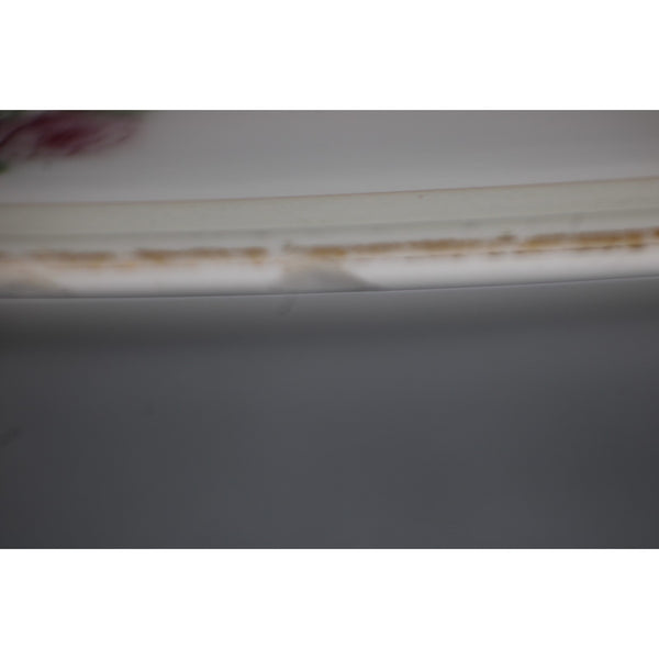 Aichi Occupied Platter 16" White Gold Multi Color Floral Japan Platter