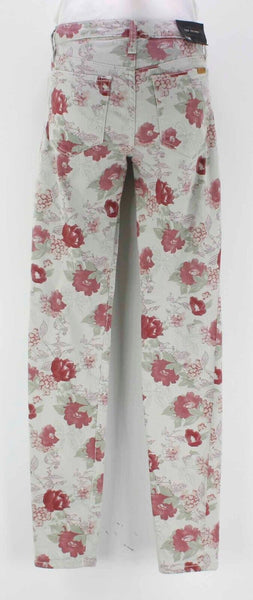 Joe's Sz 26 x 31.5 Gray Burg Moss Floral Lyocell Cotton Blend Skinny Pant