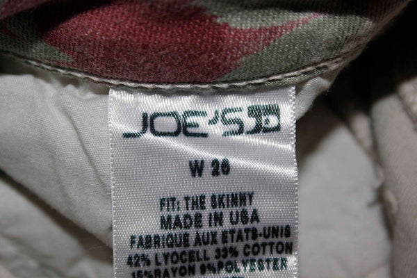 Joe's Sz 26 x 31.5 Gray Burg Moss Floral Lyocell Cotton Blend Skinny Pant