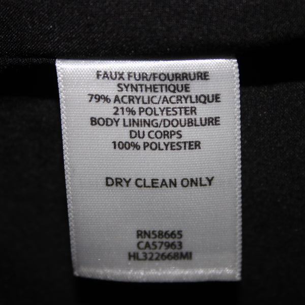 Trouve Sz XS Gray Black Faux Fur Sleeveless Lined Acrylic Polyester Vest