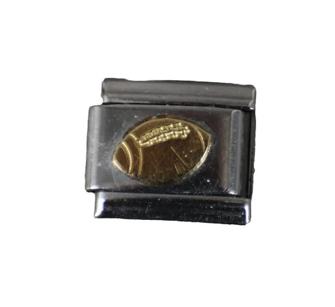 IF Compostion Gold Football Stainless Elastic Stretch Chain Link Italian Charm