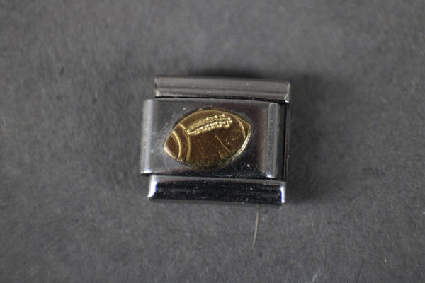 IF Compostion Gold Football Stainless Elastic Stretch Chain Link Italian Charm