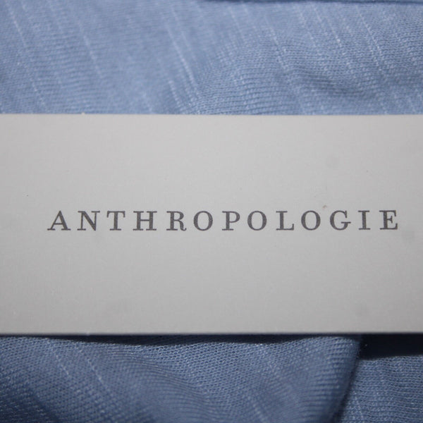 Pure Good Anthropologie NEW $38 Sz S Sky Blue Twist Front Polyester Rayon Top