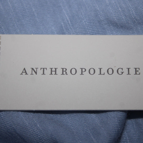 Pure Good Anthropologie NEW $38 Sz S Sky Blue Twist Front Polyester Rayon Top