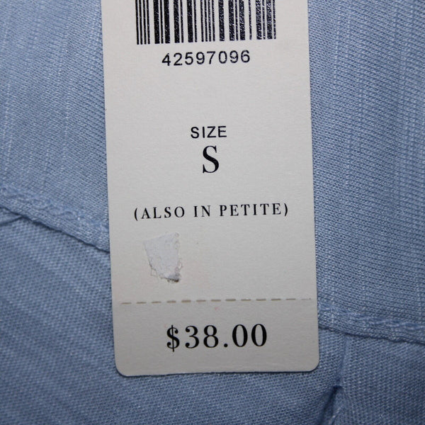 Pure Good Anthropologie NEW $38 Sz S Sky Blue Twist Front Polyester Rayon Top