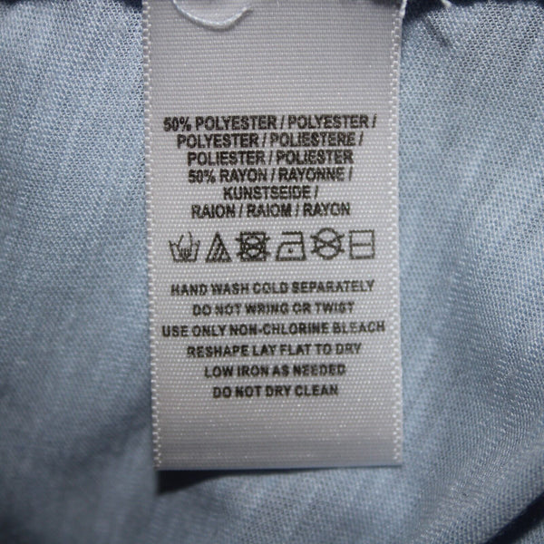 Pure Good Anthropologie NEW $38 Sz S Sky Blue Twist Front Polyester Rayon Top