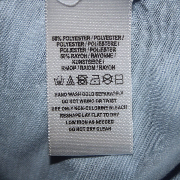 Pure Good Anthropologie NEW $38 Sz S Sky Blue Twist Front Polyester Rayon Top