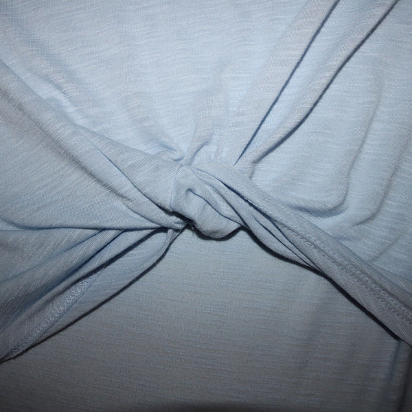 Pure Good Anthropologie NEW $38 Sz S Sky Blue Twist Front Polyester Rayon Top