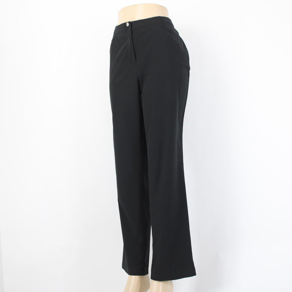 Chicos Zenergy Pant Sz 1 x 31 Reg Black Pockets Polyester Spandex Pant