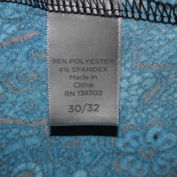 Avenue Dress Sz 30/32 Brown Blue Multi Color Animal Printed Unlined Poly Spandex