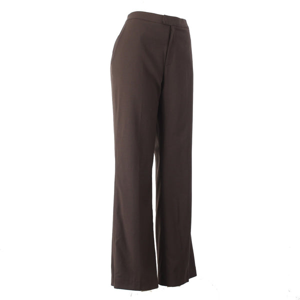 Ellen Tracy Pant NEW $228 Sz 8 x 33 Mahogany Brown Wool Spandex Pant