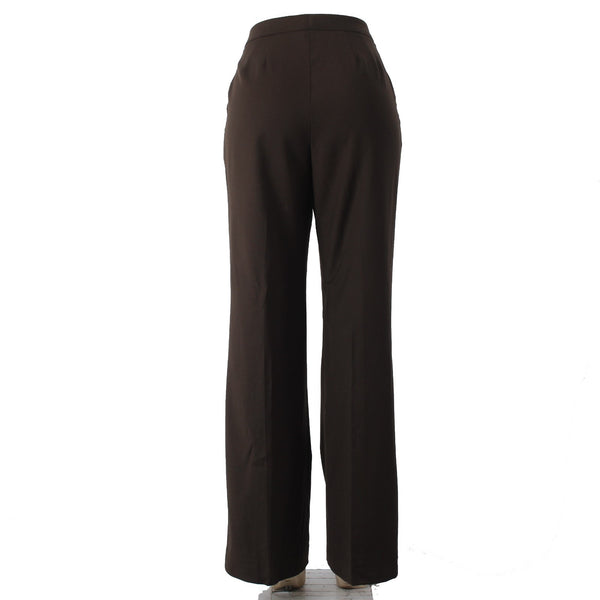 Ellen Tracy Pant NEW $228 Sz 8 x 33 Mahogany Brown Wool Spandex Pant