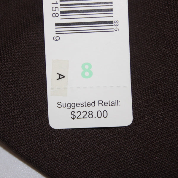 Ellen Tracy Pant NEW $228 Sz 8 x 33 Mahogany Brown Wool Spandex Pant