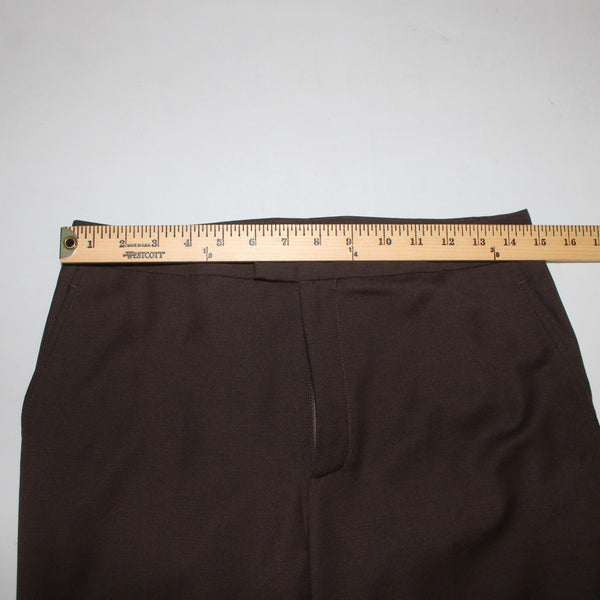 Ellen Tracy Pant NEW $228 Sz 8 x 33 Mahogany Brown Wool Spandex Pant