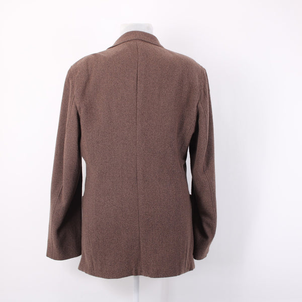 Nat Nast Sz XXL Brown Boucle Topstitched Partial Lined Sport Coat Jacket