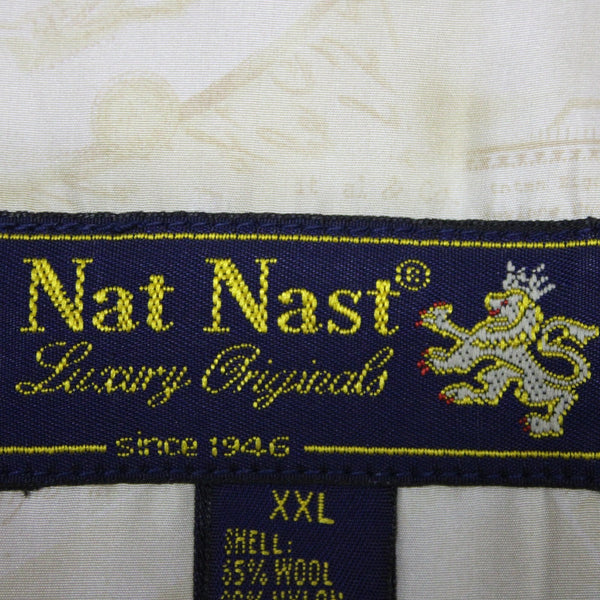 Nat Nast Sz XXL Brown Boucle Topstitched Partial Lined Sport Coat Jacket