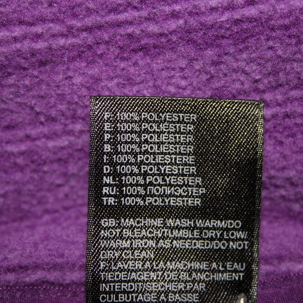 The North Face Sz L Purple Striped Pockets Hooded 100% Polyester AW Jacket