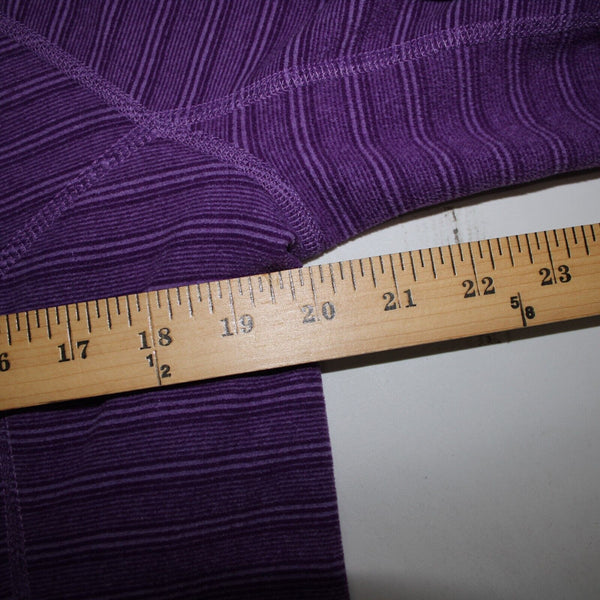 The North Face Sz L Purple Striped Pockets Hooded 100% Polyester AW Jacket
