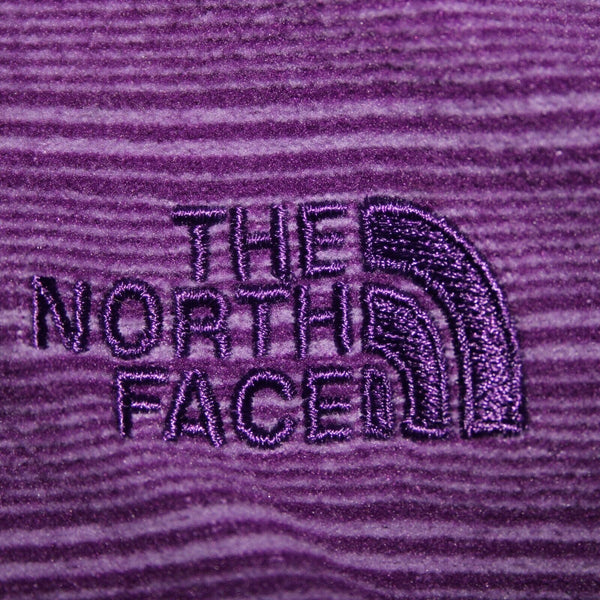 The North Face Sz L Purple Striped Pockets Hooded 100% Polyester AW Jacket