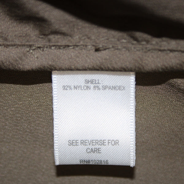 Garnet Hill Sz L Brown Hooded Pockets Nylon Spandex Jacket