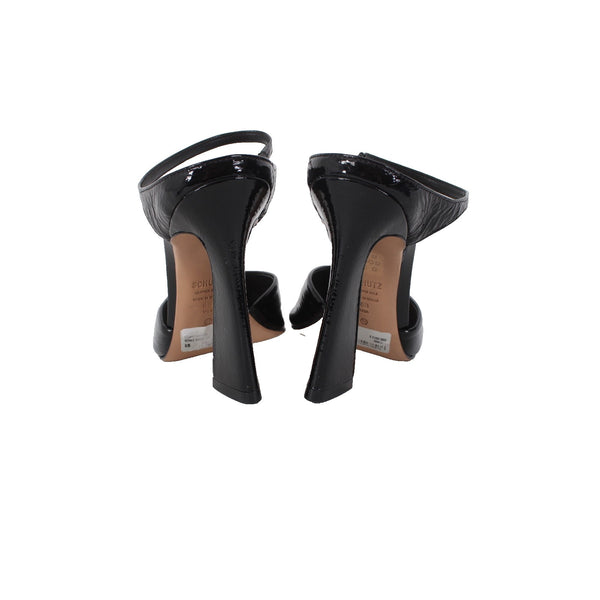 Schutz Heels NEW Verniz Dover Sz 8B Black Patent Leather Leather 4" Heels
