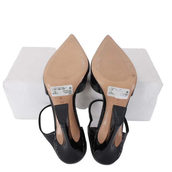 Schutz Heels NEW Verniz Dover Sz 8B Black Patent Leather Leather 4" Heels